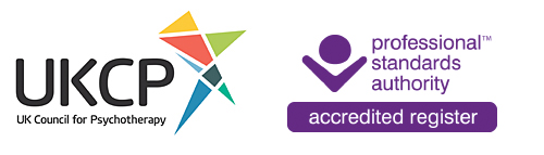 UKCP and Professional Standards Authority Accredited Register logos